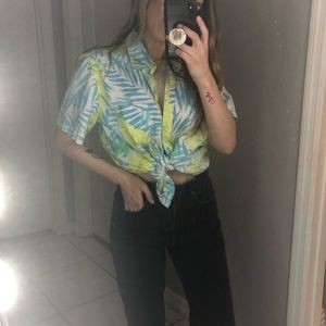 Bright tropical blouse